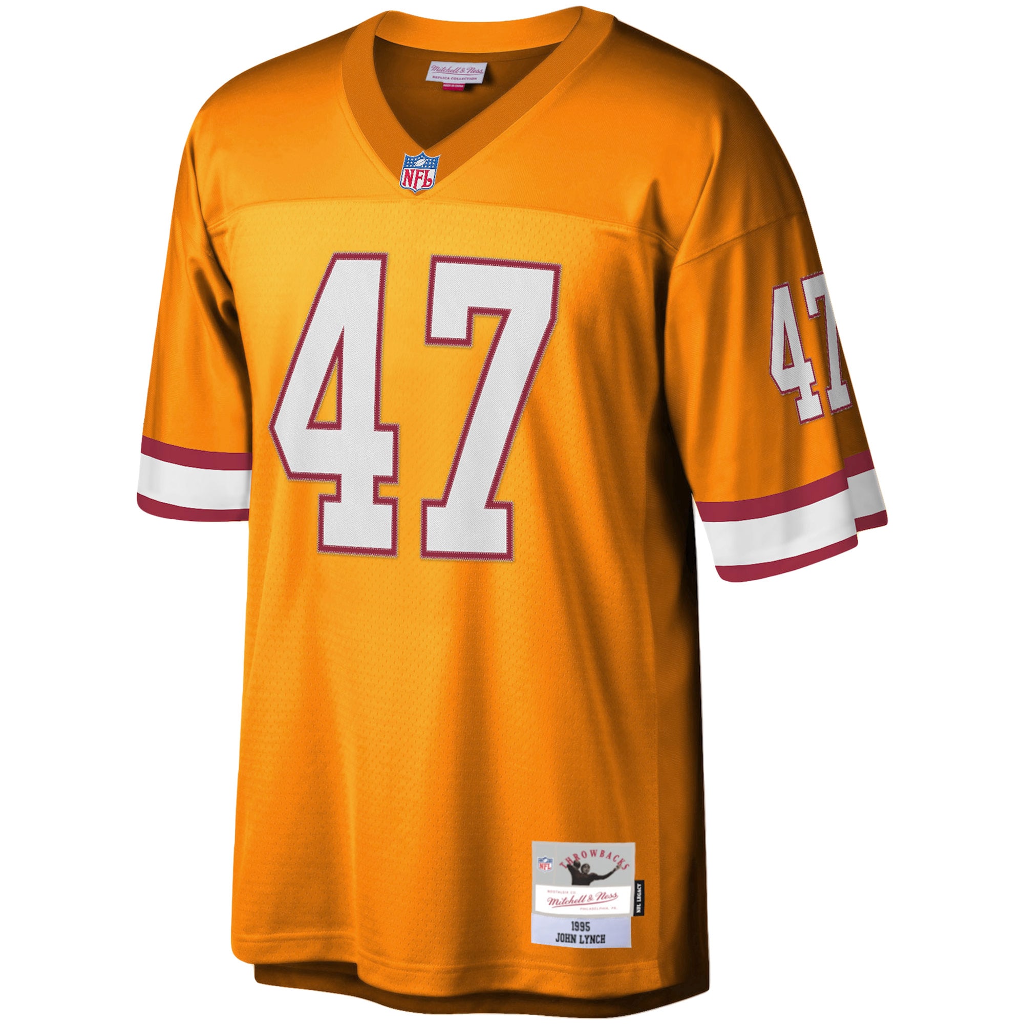 John Lynch Tampa Bay Buccaneers Mitchell Ness Legacy Replica Jersey Orange - Image 2