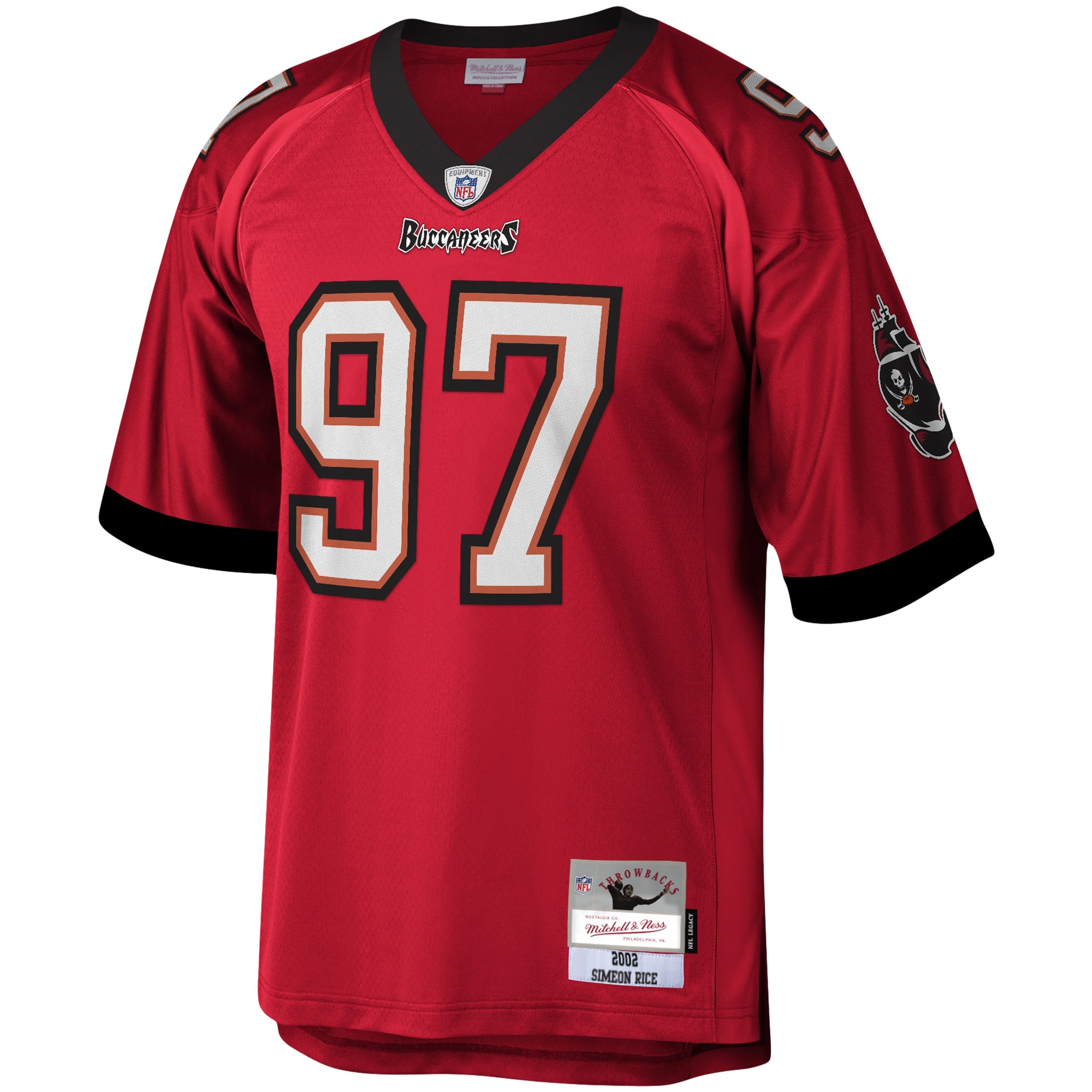 Simeon Rice Tampa Bay Buccaneers Mitchell Ness Legacy Replica Jersey Red - Image 2