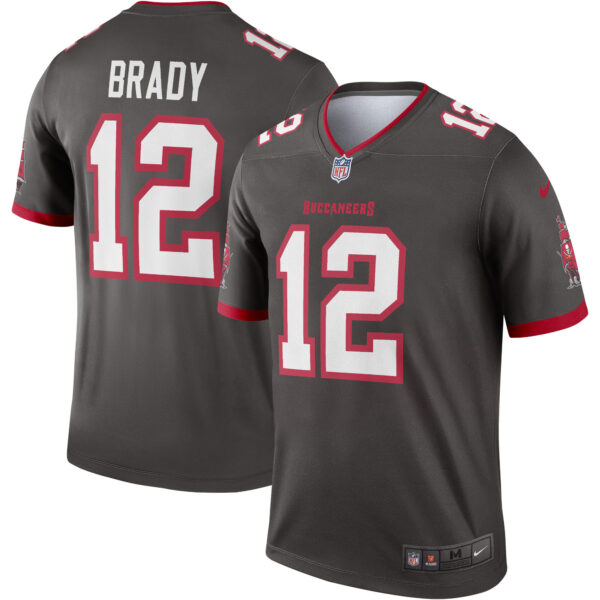Tom Brady Tampa Bay Buccaneers Nike Alternate Legend Player Performance Top Pewter