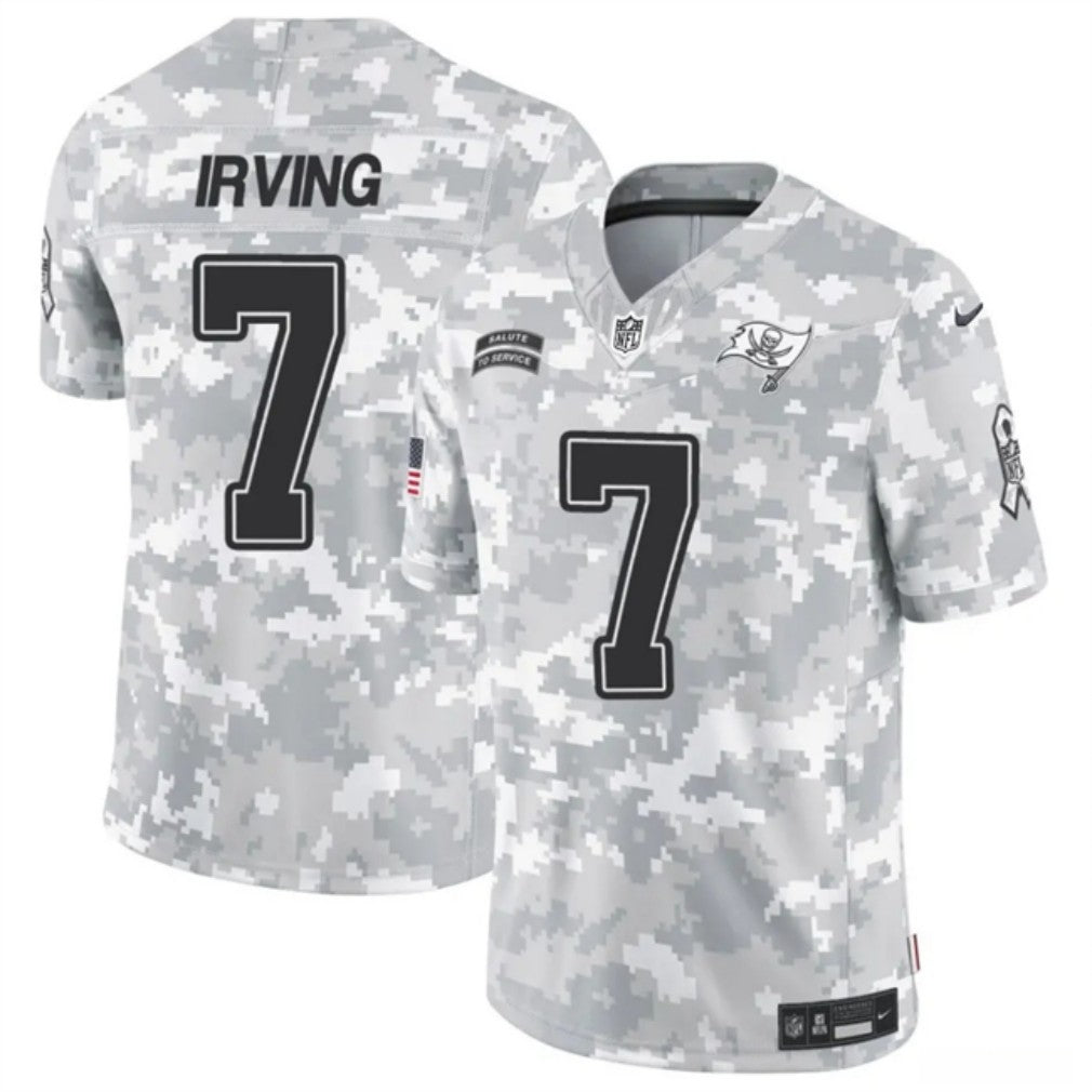 Tampa Bay Buccaneers #7 Bucky Irving 2024 FUSE Arctic Camo Salute To Service Limited Football Stitched Jersey