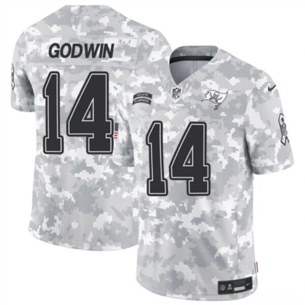 Tampa Bay Buccaneers #14 Chris Godwin 2024 FUSE Arctic Camo Salute To Service Limited Football Stitched Jersey