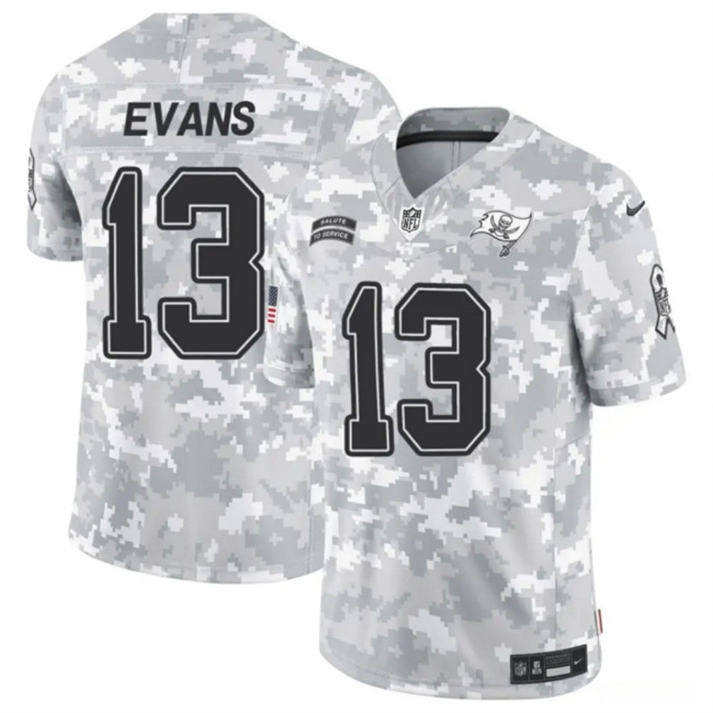 Tampa Bay Buccaneers #13 Mike Evans 2024 FUSE Arctic Camo Salute To Service Limited Football Stitched Jersey