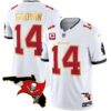 Men’s Buccaneers Florida Patch Gold Trim Vapor Jersey – All Stitched – White – Chris Godwin