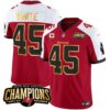 Men’s Buccaneers 2023 NFC South Champions Patch Gold Trim Vapor Jersey – All Stitched – Red Alternate – Devin White