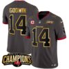 Men’s Buccaneers 2023 NFC South Champions Patch Gold Trim Vapor Jersey – All Stitched – Pewter – Chris Godwin