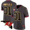 Men’s Buccaneers Florida Patch Gold Trim Vapor Jersey – All Stitched – Pewter – Antoine Winfield Jr.
