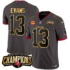 Men’s Buccaneers 2023 NFC South Champions Patch Gold Trim Vapor Jersey – All Stitched – Pewter – Mike Evans