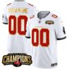 Buccaneers 2023 NFC South Champions Patch Gold Trim Vapor Custom Jersey – All Stitched – Youth – White