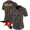 Buccaneers Florida Patch Gold Trim Vapor Custom Jersey – All Stitched – Women – Pewter