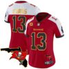 Women’s Buccaneers Florida Patch Gold Trim Vapor Jersey – All Stitched – Red Alternate – Mike Evans