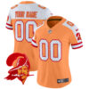 Tampa Bay Buccaneers Throwback Vapor Limited Custom Jersey V2 – All Stitched – Women – Creamsicle Alternate