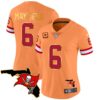 Women’s Buccaneers Florida Patch Gold Trim Vapor Jersey – All Stitched – Orange – Baker Mayfield