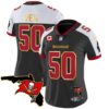 Women’s Buccaneers Florida Patch Gold Trim Vapor Jersey – All Stitched – Black Alternate – Vita Vea