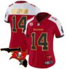 Women’s Buccaneers Florida Patch Gold Trim Vapor Jersey – All Stitched – Red Alternate – Chris Godwin