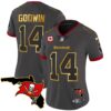 Women’s Buccaneers Florida Patch Gold Trim Vapor Jersey – All Stitched – Pewter – Chris Godwin