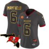 Women’s Buccaneers Florida Patch Gold Trim Vapor Jersey – All Stitched – Pewter – Baker Mayfield