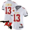 Women’s Buccaneers Florida Patch Gold Trim Vapor Jersey – All Stitched – White – Mike Evans