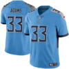Tennessee Titans #33 Jamel Adams Blue Vapor Limited Football Stitched Jersey