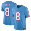 Tennessee Titans #8 Will Levis Light Blue 2023 FUSE Vapor Limited Throwback Stitched Jersey