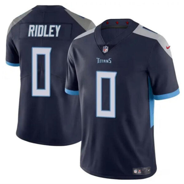 Tennessee Titans #0 Calvin Ridley Navy Vapor Limited Stitched Football Jersey