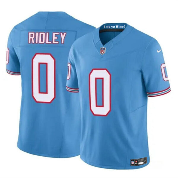 Tennessee Titans #0 Calvin Ridley Blue 2023 FUSE Throwback Limited Stitched Jersey