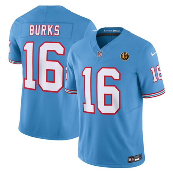 Tennessee Titans #16 Treylon Burks Blue 2023 FUSE Throwback With John Madden Jersey