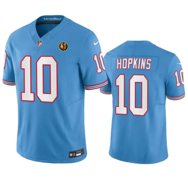 Tennessee Titans #10 Deandre Hopkins Blue 2023 FUSE Throwback With John Jersey