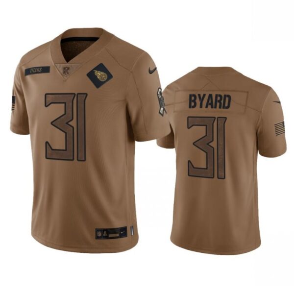 Tennessee Titans #31 Kevin Byard 2023 Brown Salute To Service Stitched Football Jersey