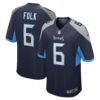 Nick Folk Tennessee Titans Nike Team Game Jersey Navy