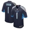 Number 1 Groom Tennessee Titans Nike Game Jersey Navy