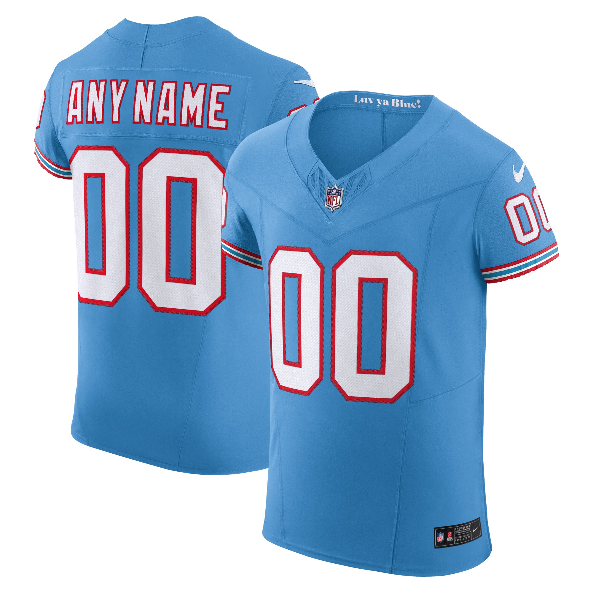 Tennessee Titans Nike Vapor FUSE Elite Custom Jersey Light Blue