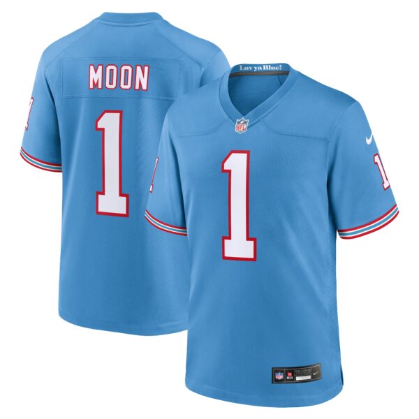 Warren Moon Tennessee Titans Nike Oilers Throwback Retired Player Game Jersey Light Blue