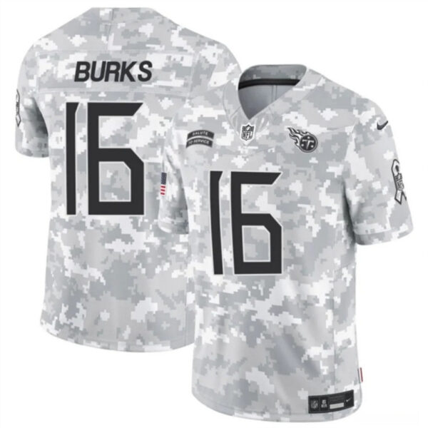 Tennessee Titans #16 Treylon Burks 2024 FUSE Arctic Camo Salute To Service Limited Football Stitched Jersey