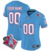 Titans 1997 Throwback Limited Vapor Custom Jersey – All Stitched – Women – Light Blue