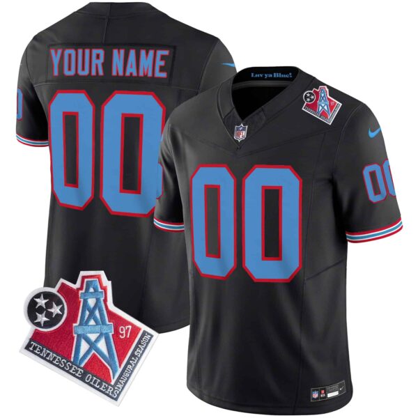Titans 1997 Throwback Limited Vapor Custom Jersey – All Stitched – Youth – Black