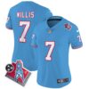 Women’s Titans 1997 Throwback Limited Vapor Jersey – All Stitched – Light Blue – Malik Willis
