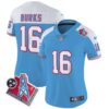 Women’s Titans 1997 Throwback Limited Vapor Jersey – All Stitched – Alternate – Treylon Burks
