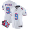 Women’s Titans 1997 Throwback Limited Vapor Jersey – All Stitched – White – Steve Mcnair