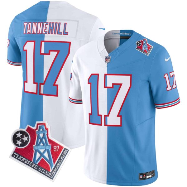 Men’s Titans 1997 Throwback Limited Vapor Jersey – All Stitched – Split – Ryan Tannehill
