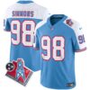 Men’s Titans 1997 Throwback Limited Vapor Jersey – All Stitched – Alternate – Jeffery Simmons