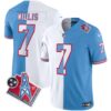 Men’s Titans 1997 Throwback Limited Vapor Jersey – All Stitched – Split – Malik Willis