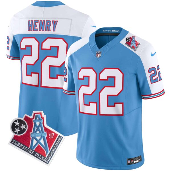Men’s Titans 1997 Throwback Limited Vapor Jersey – All Stitched – Alternate – Derrick Henry