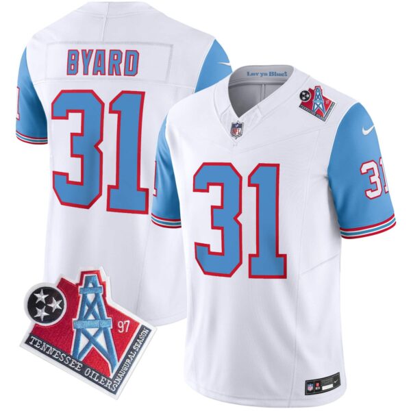 Men’s Titans 1997 Throwback Limited Vapor Jersey – All Stitched – Blue Sleeves – Kevin Byard