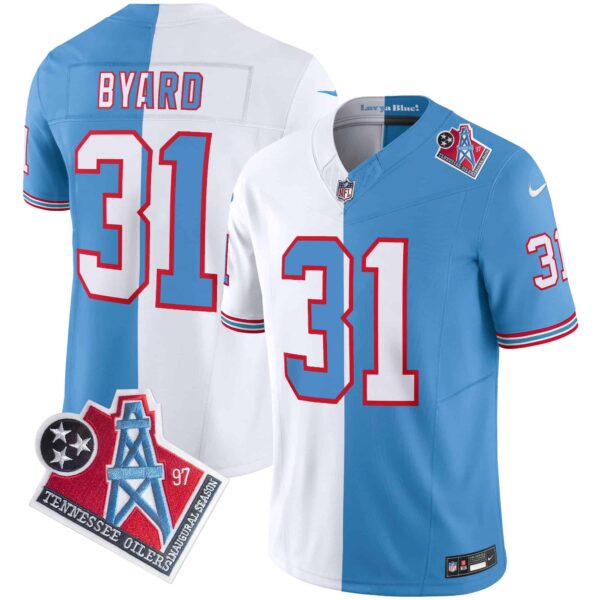 Men’s Titans 1997 Throwback Limited Vapor Jersey – All Stitched – Split – Kevin Byard