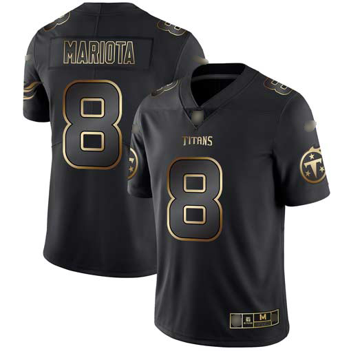 Titans #8 Marcus Mariota Black Gold Men’s Stitched Football Vapor Untouchable Limited Jersey