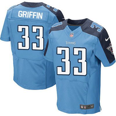Men’s Tennessee Titans #33 Michael Griffin Nike Light Blue Elite Jersey