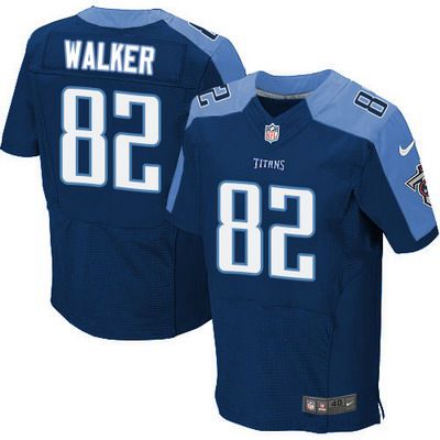 Men’s Tennessee Titans #82 Delanie Walker Nike Navy Blue Elite Jersey