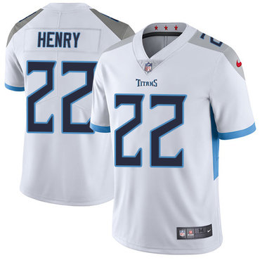 Nike Tennessee Titans #22 Derrick Henry White Men’s Stitched NFL Vapor Untouchable Limited Jersey