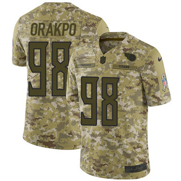 Nike Titans #98 Brian Orakpo Camo Men’s Stitched NFL Limited 2018 Salute To Service Jersey
