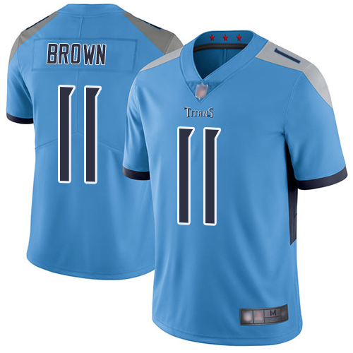 Titans #11 A.J. Brown Light Blue Alternate Men’s Stitched Football Vapor Untouchable Limited Jersey